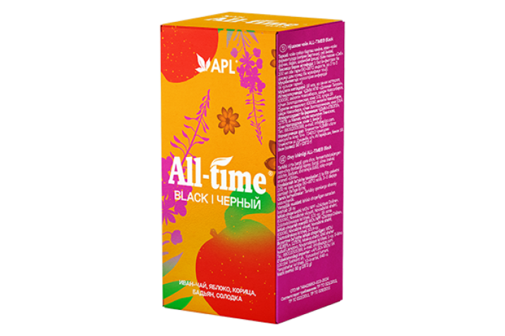 ALL-TIME ® Black шай сусыны / Қара (Сергітетін)